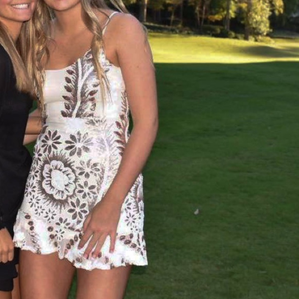 mini sparkly one shoulder dress